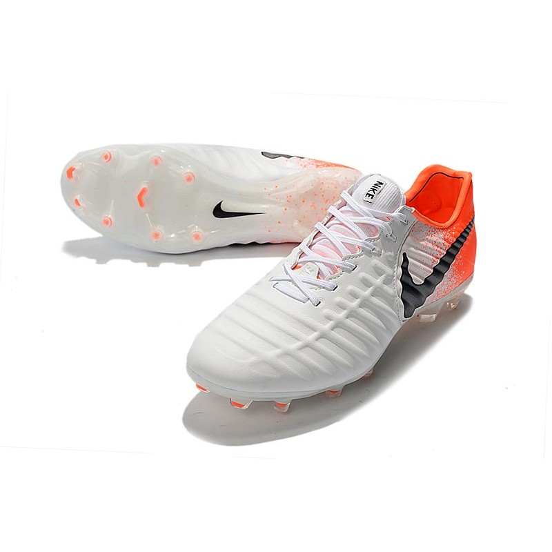 Nike Tiempo Legend Elite FG Bílý oranžový Černá